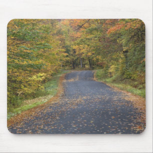 Herfstgeel langs de weg, Zuid-Vermont, VS Muismat