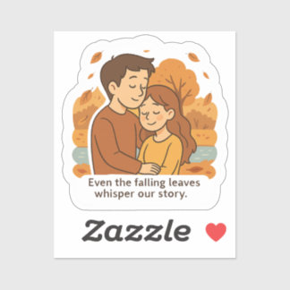 Herfstgefluister van de liefde sticker