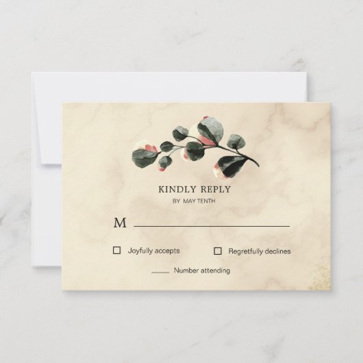 herfstgevoel florale RSVP Response Kaart (Voorkant)