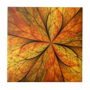 Herfstgevoel, moderne Abstracte fractale ventilato Tegeltje