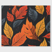 Herfstgloed: stralende bladpatronen cadeaupapier (Vlak)