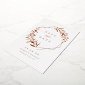 Herfstgroen Roze Goud Geometrisch Save the date Folie Uitnodiging (Gedraaid)