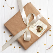 Herfstgroen Waterverf bladeren Thanksgiving Vierkante Sticker