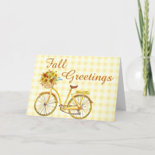 Herfstgroeten fiets kaart