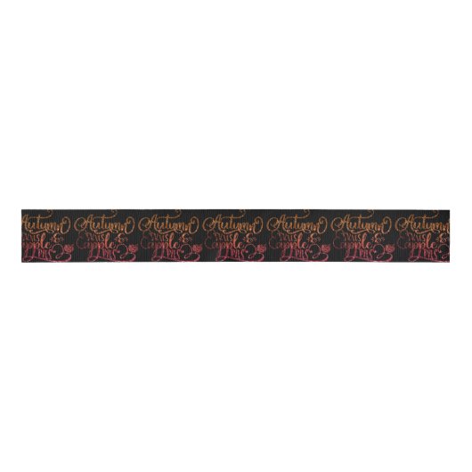 Herfsthemel Appeltaarten Grosgrain Lint (Voorkant)