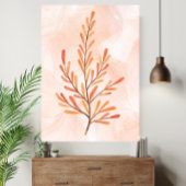 Herfstherfst laat Waterverf botanisch achter Canvas Afdruk