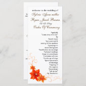 Herfsthuwelijksprogramma Programma (Voorkant / Achterkant)