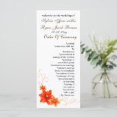 Herfsthuwelijksprogramma Programma (Staand voorkant)