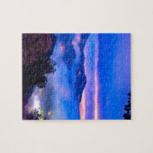 herfstjaars ochtend over de blauwe bergpas legpuzzel (Horizontaal)