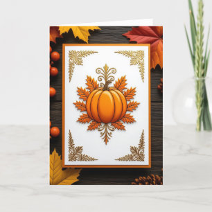 Herfstkaart, Gelukkige Herfstkaart, Autumn Kaart,  Feestdagen Kaart