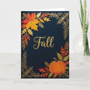 Herfstkaart, Gelukkige Herfstkaart, Autumn Kaart,  Feestdagen Kaart