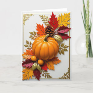 Herfstkaart, Gelukkige Herfstkaart, Autumn Kaart, Feestdagen Kaart