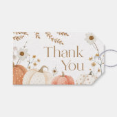 Herfstkaart met pompoen bedankkaart cadeaulabel (Voorkant (Horizontaal))