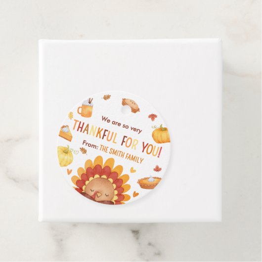 Herfstkalkoen pompoen Thanksgiving Bedankjes Labels (In situ)