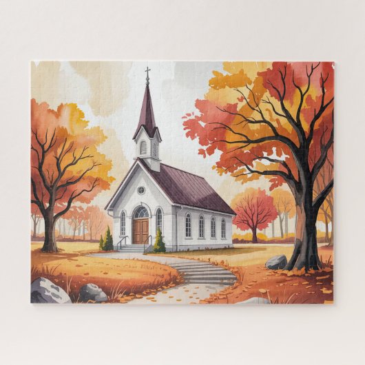 Herfstkapel/Kerk Legpuzzel (Horizontaal)