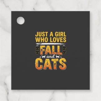 Herfstkatten Meisje Halloween-ontwerp_1 Bedankjes Labels