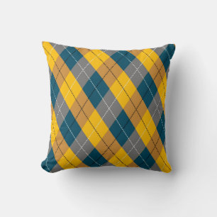 Herfstkleur Argyle geometrisch geruite patroon Kussen