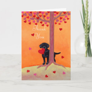 Herfstkleur zwart labrador bedankt