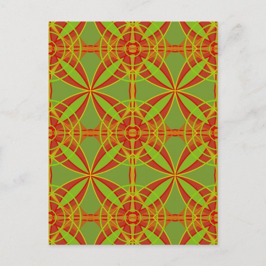 Herfstkleuren Abstract geometrisch ontwerp Briefkaart (Voorkant)