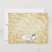 Herfstkleuren: Bourgondië en rood bruiloft Verlovi Kaart (Achterkant)