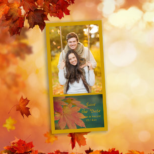 Herfstkleuren Bruiloft Save the Date