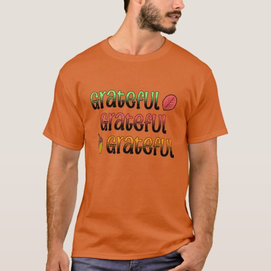 Herfstkleuren | Dankbaar T-shirt (Voorkant)