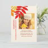 Herfstkleuren Foto Thanksgiving Kaart (Staand voorkant)