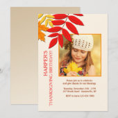 Herfstkleuren Foto Thanksgiving Kaart (Voorkant / Achterkant)