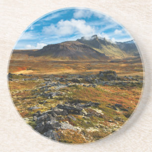 Herfstkleuren in het landschap zandsteen onderzetter