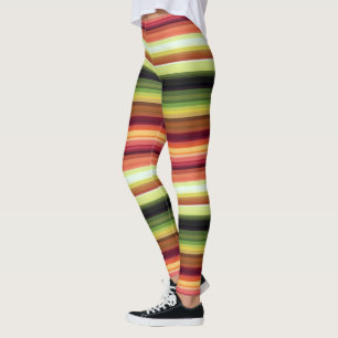 Herfstkleuren lijnen leggings