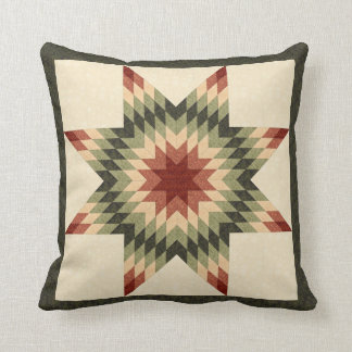 Herfstkleuren Lone Star Quilt Uiterlijk Kussen