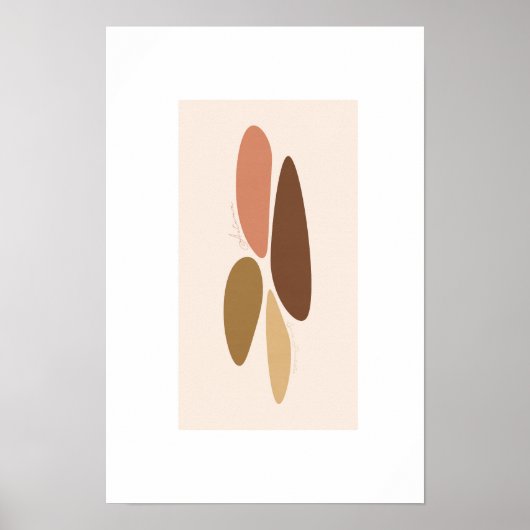 Herfstkleuren/minimalistisch abstract poster (Voorkant)