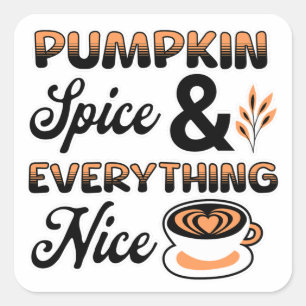 Herfstkleuren Pompoenkruid en alles leuk Vierkante Sticker