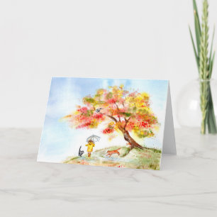 Herfstkleuren Sakura Kaart