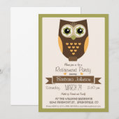 Herfstkleuren uil, Pensioenfeest Kaart (Voorkant / Achterkant)