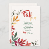 Herfstkleuren Uitnodiging (Voorkant / Achterkant)