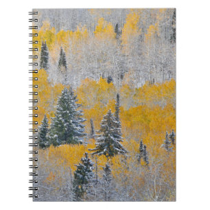 Herfstkleuren van Espen & Verse Sneeuw Keebler Pas Notitieboek