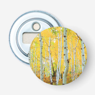 Herfstkleuren van Espenbomen 1 Button Flesopener