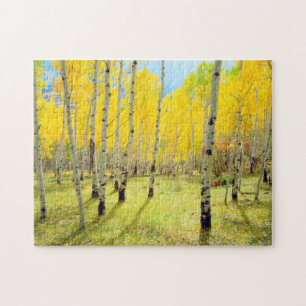 Herfstkleuren van Espenbomen 4 Legpuzzel