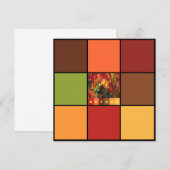 Herfstkleurenblokken Notitiekaartje (Voorkant / Achterkant)