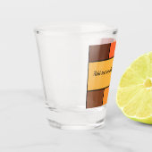 Herfstkleurenblokken Shot Glas (Links)