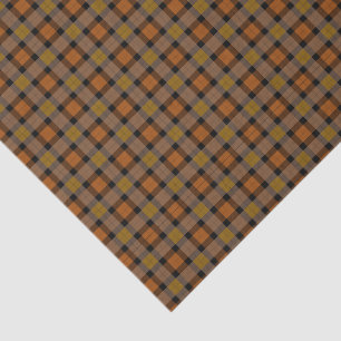 Herfstkleurig plaid tissuepapier