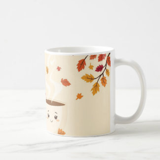 Herfstkoffie Mok – "De bladeren vallen, de koffie 