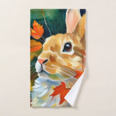 herfstkonijn bad handdoek (Handdoek)