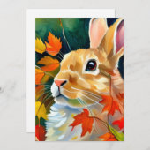 herfstkonijn feestdagenkaart (Voorkant / Achterkant)