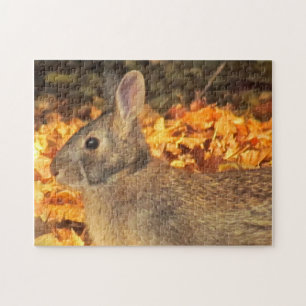 herfstkonijn legpuzzel
