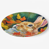 herfstkonijn papieren bordje (Gekanteld)