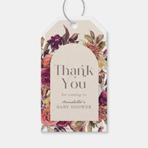 Herfstkrans Boog Lichtbruine Baby Shower Bedankt Cadeaulabel