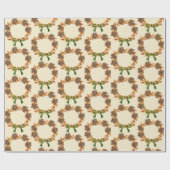 Herfstkrans cadeaupapier (Vlak)