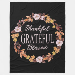 Herfstkrans dankbaar gezegend fleece deken